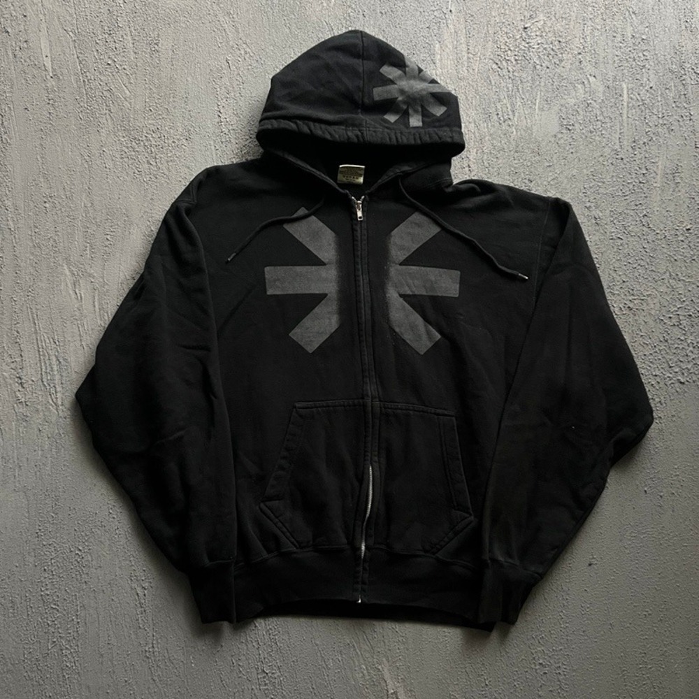Vintage Red Hot Chili Peppers Hoodie Medium Black 2000s Zip Up